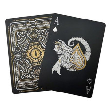 Acelion Waterproof Playing Cards, Plastic Playing Cards, Deck Of Cards, Gift Poker Cards (Black Dragon)