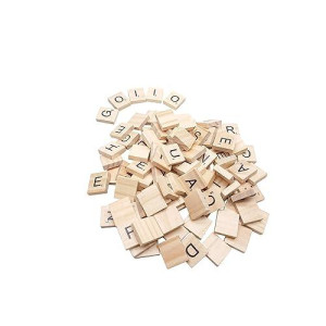 Goiio 300Pcs Scrabble Letters, Diy Making Scrabble Crossword Game,Wood Scrabble Tiles