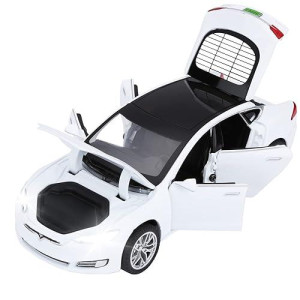 Sasbsc Toy Cars Model S Die Cast Metal Model Cars With Door Open Light And Sound Pull Back Car Toys For Boys And Girls 3-12 Years Old