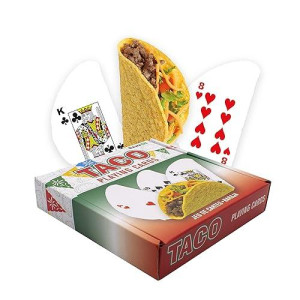 Gamago Taco Playing Cards - Taco Shaped Deck Of Cards To Play Your Favorite Card Games - Gift For Birthdays, Stocking Stuffers, White Elephant, & Holidays Gifts