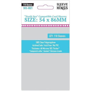 Sleeve Kings "North Sea Compatible" Sleeves (54X86Mm) -110 Pack, 60 Microns