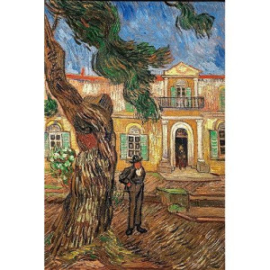 Funnybox- Pine Trees In The Garden Of Saint-Paul Hospital By Vincent Van Gogh- Wooden Jigsaw Puzzles 1000 Pieces For Teens Family