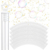 Wedding Bubbles Bulk - White Star Top Wands (100 Count) Individual Mini Bubble Wand Favors For Weddings, Celebration Party Favor For Guests - Stock Your Home
