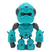 Gilumza Robot Gorilla Toys For Kids, King Kong Robots Gifts For Boys Girls Adults With Led Eye, Fun Vital Boxing Orangutan Toy (Blue)