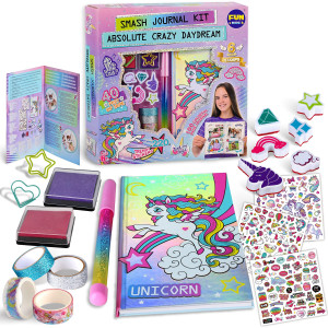 Unicorn Journal Kit For Girls 8-12, Funkidz Scrapbook Set For Teens Diary Kit For Girls Gift