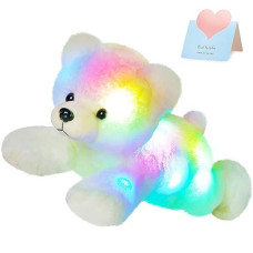 Glow Guards Light Up Stuffed Polar Bear Led Soft Plush Toy With Magic Night Lights Glow In The Dark Birthday Holiday For Toddler Kids