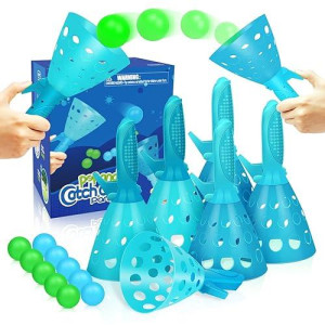 Outdoor Indoor Games Activities For Kids, Pop And Catch Ball Family Games With 6 Launcher Baskets And 10 Balls, Summer Beach Yard Sport Birthday Party Gifts Toys For Kids Ages 4 5 6 8 12+ Years Old