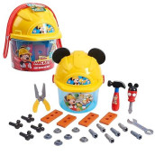 Disney Junior Mickey Mouse Handy Helper Tool Bucket Construction Role Play Set, 25-Pieces