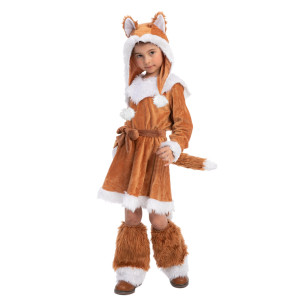 Spooktacular Creations Girls Sweet Fox Costume For Kids,Toddler Halloween Dress Up, Jungle-Themed Party (Small (5-7 Yrs))