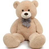 Toys Studio Giant Teddy Bear Plush Stuffed Animals For Girlfriend Or Kids 47 Inch, (Light Brown)