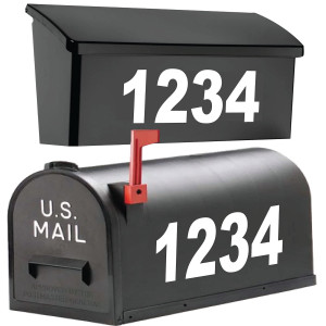 1060 Graphics - 9.5" High Reflective Mailbox Numbers - Custom Made Decal, Premium Vinyl Letters, House, Business, Personalized Address Stickers