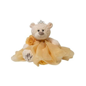 Kinnex Collections By Amanda 20" Quince Anos Quinceanera Last Doll Teddy Bear With Dress (Centerpiece) ~Gold~ B16831-6