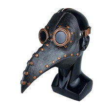 Stegosaurus Plague Doctor Bird Mask Long Nose Beak Cosplay Steampunk Halloween Costume Props Latex Material