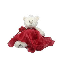 20" Quinceanera Burgundy Teddy Bear Doll With Dress - Kinnex Collections, Realistic & Unique Centerpiece B16831-7