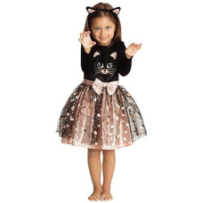 Wizland Cute Cat Costumes For Girls,Girls Dress,Child Kids Cat Role Play Costume For Halloween,Dress Up Party And Roleplay Cosplay. 3-4Years