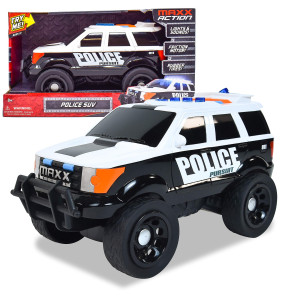 Sunny Days Entertainment Large Police Car - Lights And Sounds Vehicle With Motorized Drive And Soft Grip Tires | Rescue Suv Patrol Toy For Kids - Maxx Action