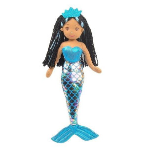 Linzy Toys,Aria Mermaid Doll, Soft Plush Mermaid, Blue, 18 Mermaid Toys For Little Girls, Sirenas Para Ninas, Sirenas Plush (89002)