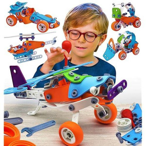 6 Year Old Boy Gift - 5 In 1 Stem Toys For Boys Kids Age 8-12 - 6-8 Year Old Boy Building Kit Educational Toys For - 8 Year Old Boys Birthday Gift - Boys Toys Age 8-10 Stem Activity Toys For 8-12 Boy