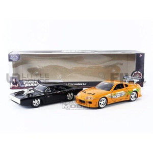 Jada Toys Fast & Furious Dom'S Dodge Charger R/T & Brian'S Toyota Supra 1:32 Die-Cast Vehicle (26063)