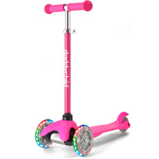 3 Wheel Scooters For Kids, Kick Scooter For Toddlers 3-6 Years Old, Boys And Girls Scooter With Light Up Wheels, Mini Scooter For Children (Pink)