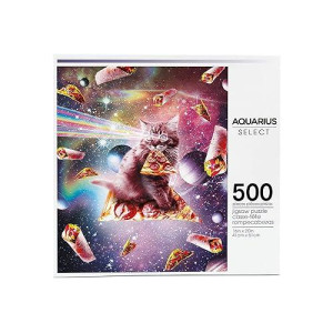 Aquarius Random Galaxy Cat Pizza Puzzle (500 Piece Jigsaw Puzzle) - Officially Licensed Random Galaxy Merchandise & Collectibles - Glare Free - Precision Fit - Virtually No Puzzle Dust - 16X20 Inches