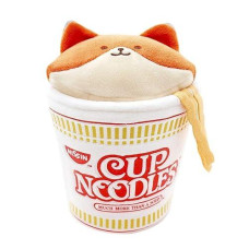 Anirollz Stuffed Animal Plush Toy - Official Nissin Cup Noodle Roll Blanket Outfitz Doll |Soft, Squishy, Warm, Cute, Comfort, Safe| Pillow With Fox - Birthday Decorations Gift 6" Foxiroll