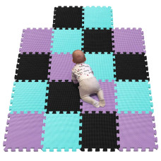 YIMINYUER Baby Playmats Floor gyms Puzzles Jigsaw Puzzle Play mats Floor Exercise mats Frame,Fitness Yoga mats Play mat crawling mat Flooring Black green Purple R04R08R11g301018
