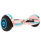 Gotrax Glide Hoverboard For Kids Ages 6-12, Hover Board With Music Speaker & Led Lights, Smart Self Balancing Scooters Hover Board For Kids Adults Gifts, Ul2272 Certified,Rose Gold