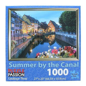Puzzle Summer By The Canal 1000 Pieces 27" X 20"