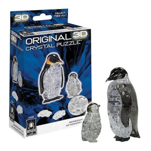 Bepuzzled | Penguin And Baby Original 3D Crystal Puzzle, Ages 12 And Up