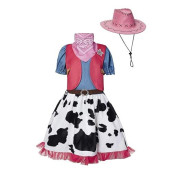 Lmyove Cowgirl Halloween Costume (Medium, Pink)