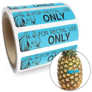Rectal Use Only Stickers - Funny Gag Gifts For Adults - Pranks For Adults (200/Roll 1.5" X .375") Make Your Friends Laugh - Stupid Funny Prank Stuff And Practical Jokes (Blue)