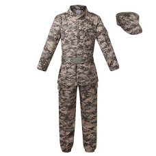 Yolsun Deluxe Kid'S Camo Combat Soldier Army Costume