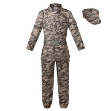 Deluxe Kid'S Camo Combat Soldier Costume (6-8 Years)