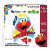 Createon Magna-Tiles ?Sesame Street? Toys, Magnetic Kids? Building Toys From ?Sesame Street? Books, Colors With Elmo Magnet Tiles, Educational Toys For Ages 3+, 17 Pieces