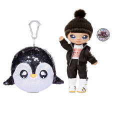 Na! Na! Na! Surprise 2-In-1 Boy Fashion Doll And Sparkly Sequined Purse Sparkle Series - Andre Avalanche, 7.5 Penguin Boy Doll