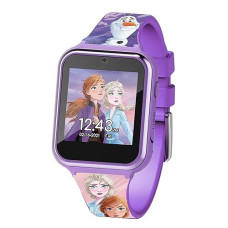 Accutime Kids Disney Frozen Anna Elsa Purple Educational Touchscreen Smart Watch Toy For Girls, Boys, Toddlers - Selfie Cam, Learning Games, Alarm, Calculator, Pedometer & More (Model: Fzn4672Az)