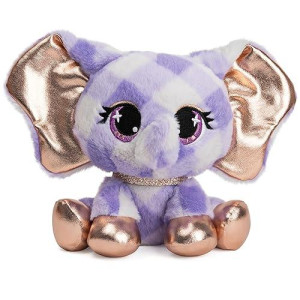 P.Lushes Designer Fashion Pets Ella L�Phante Elephant Premium Stuffed Animal, Blue And Gold, 6�