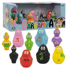 Giochi Preziosi Barbapapa, Bap07 Family Set 9 Characters, 8 Cm Figures, Toy For Children From 12 Months Plus