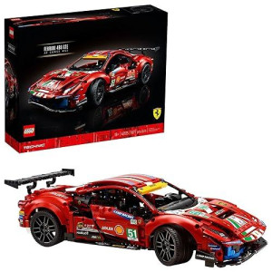 Lego Technic Ferrari 488 Gte �Af Corse #51� 42125 - Champion Gt Series Sports Race Car, Exclusive Collectible Model Kit, Collectors Set For Adults To Build