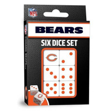Masterpieces Game Day - Nfl Chicago Bears - 6 Piece Team Logo Dice Set - D6 Standard Size