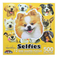 Cra-Z-Art - Roseart - Mini-Shaped - Dog Selfies - 500 Piece Jigsaw Puzzle