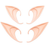 Great&Lucky Cosplay Fairy Pixie Elf Ears - Soft Pointed Tips Anime Party Dress Up Costume Masquerade Accessories For Halloween Christmas Party ,2 Pair