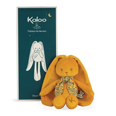Kaloo Lapinoo My First Friend Corduroy Rabbit - Machine Washable - 10� Tall In Gift Box - Ochre Yellow - Ages 0+ - K969943