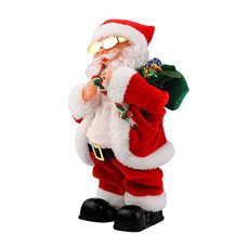 Gfilay Electric Santa Claus Toy With Shaking Belly And Feet, Singing And Dancing Musical Christmas Doll, Xmas Gift