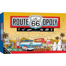 Masterpieces Opoly Board Games - Route 66 Opoly - Officially Licensed Board Games For Adults, Kids, & Family