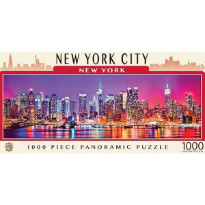 Masterpieces 1000 Piece Jigsaw Puzzle For Adults, Family, Or Kids - New York Panoramic - 13"X39"