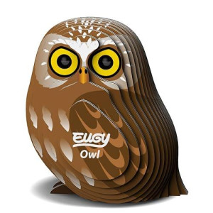 Eugy Owl 3D Puzzle, 24 Piece Eco-Friendly Educational Learning Puzzles For Kids 6+