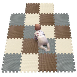 Yiminyuer� 18 Tiles (30Cm�30Cm�1Cm Each Tile) Baby Soft Puzzle Play Mats, Kids Thick Eva Foam Floor, Toddlers & Children'S Soft Interlocking Mat R06R10R12G301018