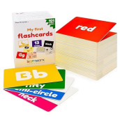 My First Flash Cards For Toddlers - 101 Cards - 202 Sides - Learn Shapes, Numbers, Colors, Body Parts, Counting, Letters & More - Fun Learning And Educational Flashcards